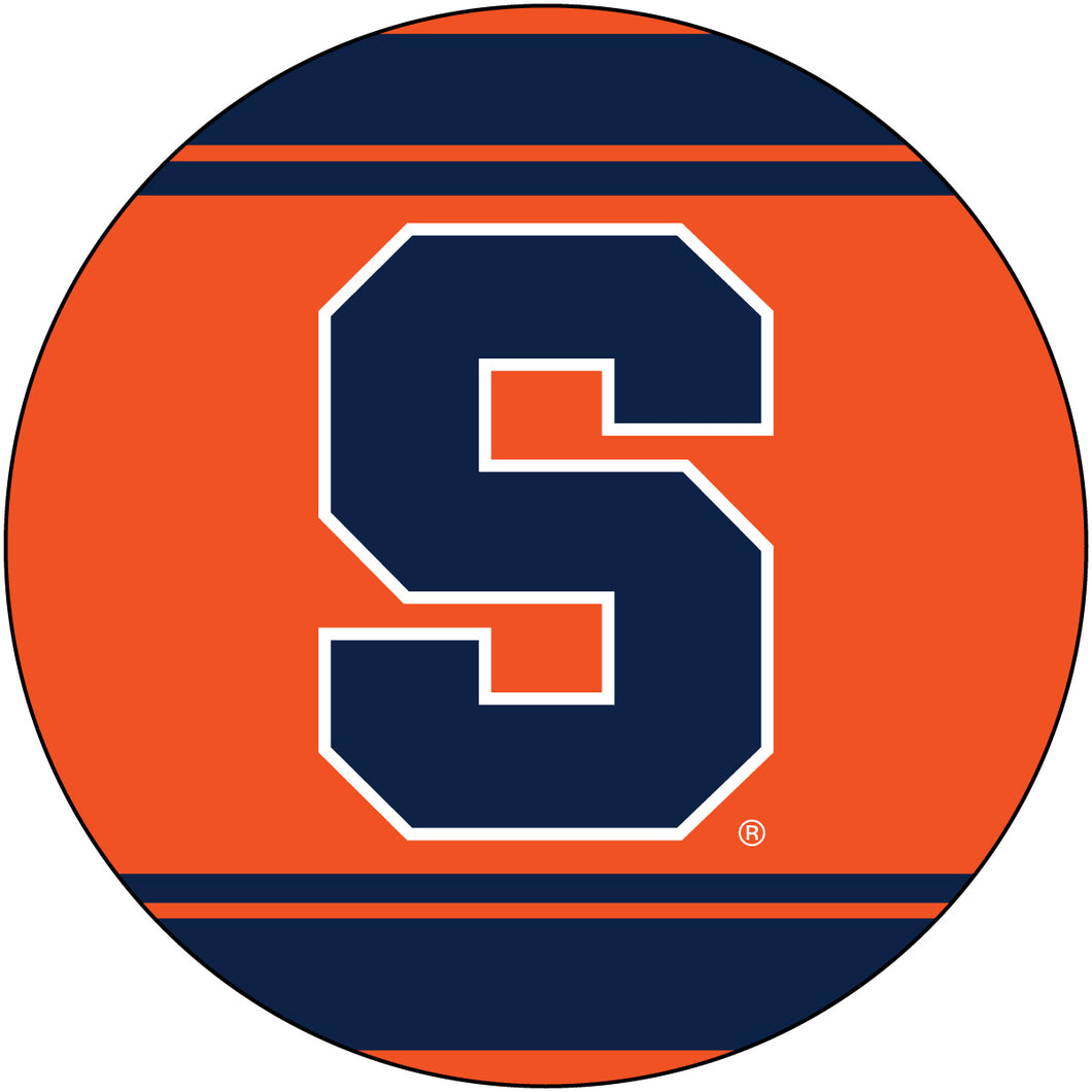 Syracuse Orange Polka Dot 4-Inch Round Shape NCAA High-Definition Magnet - Versatile Metallic Surface Adornment