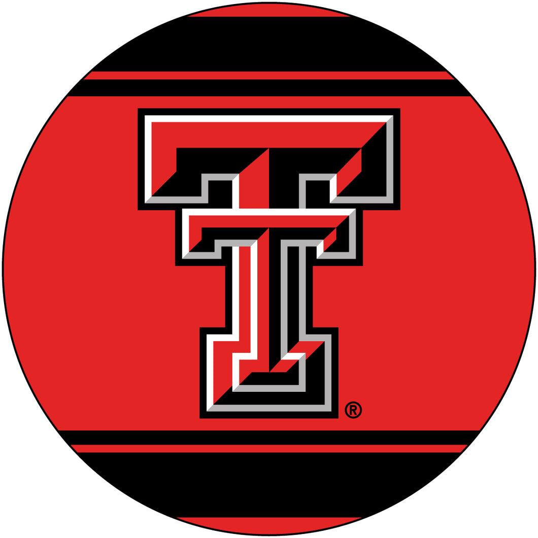 Texas Tech Red Raiders Polka Dot 4-Inch Round Shape NCAA High-Definition Magnet - Versatile Metallic Surface Adornment