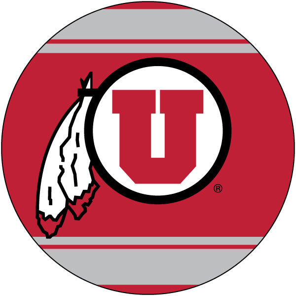 Utah Utes 4 Inch Round Trendy Polka Dot Magnet