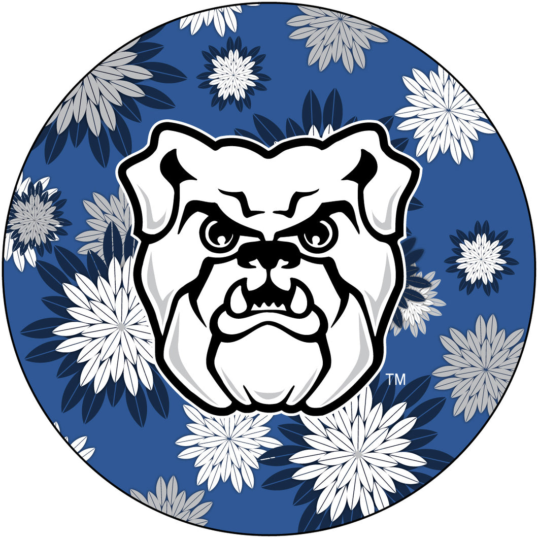 Butler Bulldogs Floral Design 4-Inch Round Shape NCAA High-Definition Magnet - Versatile Metallic Surface Adornment