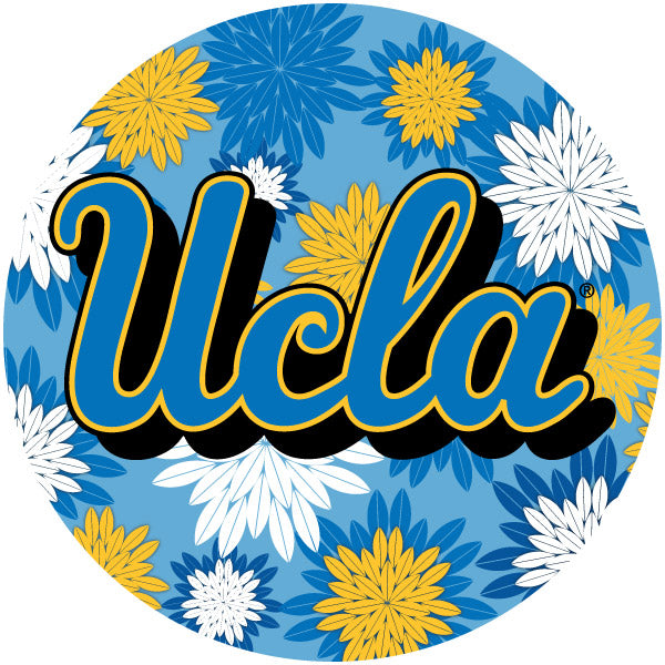 UCLA Bruins 4 Inch Round Floral Magnet
