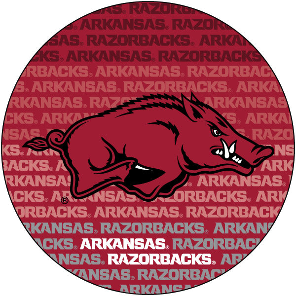 Arkansas Razorbacks 4 Inch Round Word Magnet