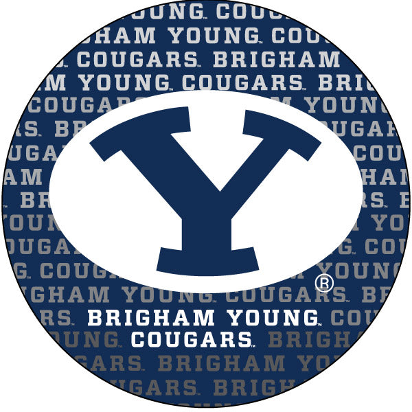 Brigham Young Cougars 4 Inch Round Word Magnet