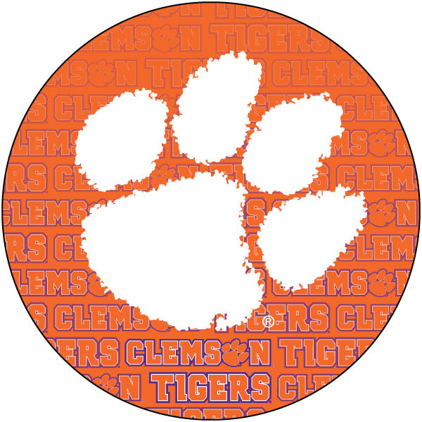 Clemson Tigers 4 Inch Round Word Magnet