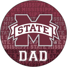 Load image into Gallery viewer, Mississippi State Bulldogs Round Word Design 4-Inch Round Shape NCAA High-Definition Magnet - Versatile Metallic Surface Adornment
