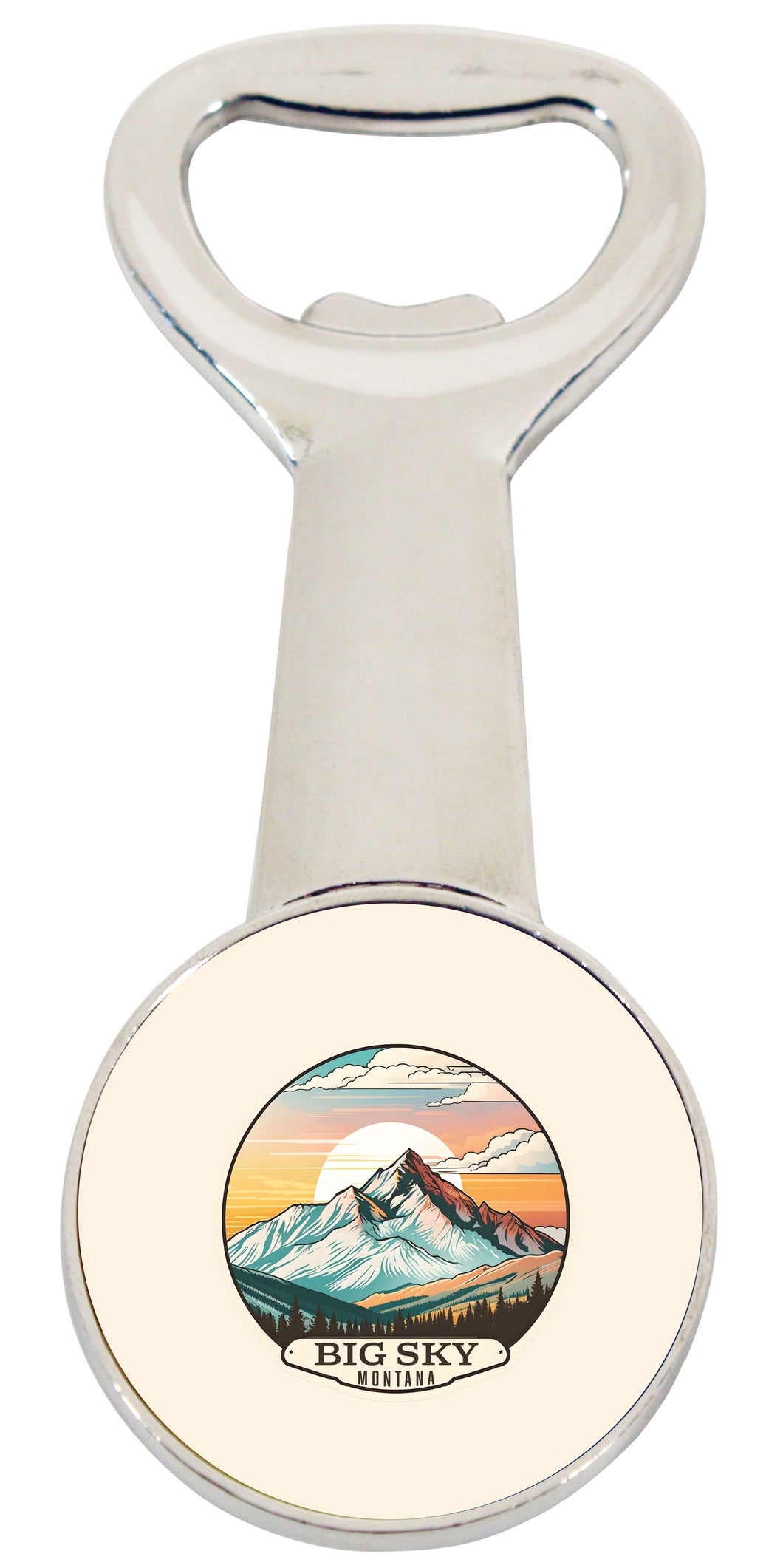 Big Sky Montana mountain Sunset Souvenir  Magnetic Bottle Opener