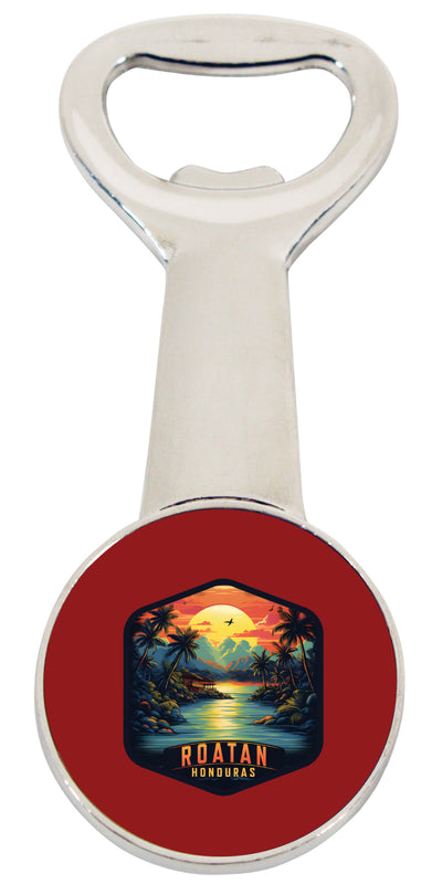 Roatan Honduras Design A Souvenir  Magnetic Bottle Opener