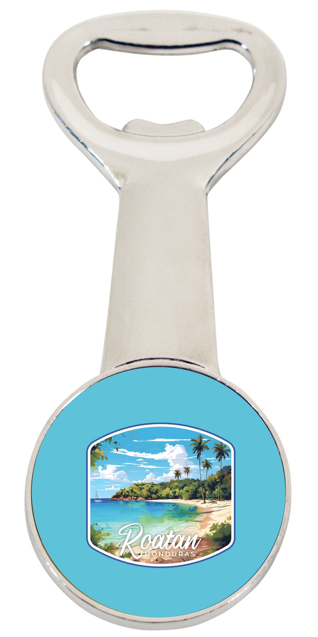 Roatan Honduras Design C Souvenir  Magnetic Bottle Opener