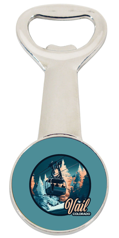 Vail Colorado Design C Souvenir  Magnetic Bottle Opener