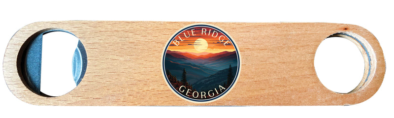 Blue Ridge Georgia Design C Souvenir  Magnetic Wooden Bottle Opener