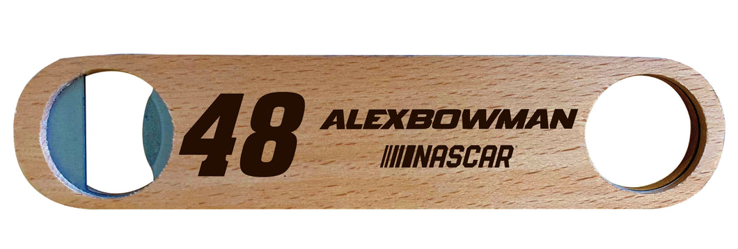 #48 Alex Bowman Laser Engraved Wooden Bottle Opener