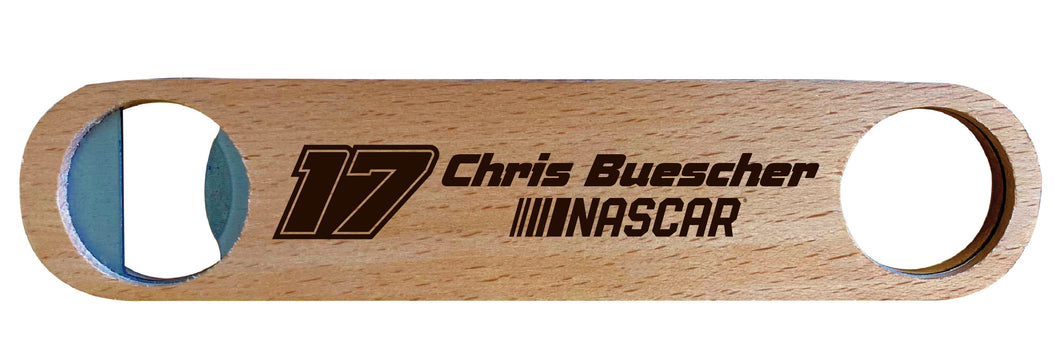 #17 Chris Buescher Laser Engraved Wooden Bottle Opener