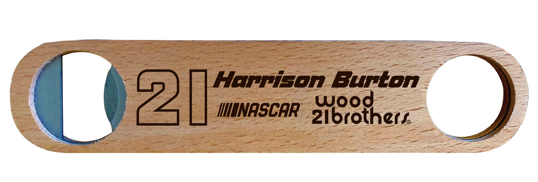 #21 Harrison Burton Laser Engraved Wooden Bottle Opener