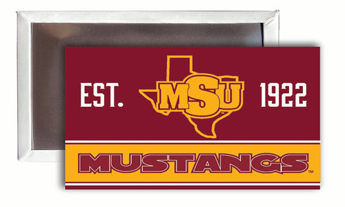 Midwestern State University Mustangs  2x3-Inch NCAA Vibrant Collegiate Fridge Magnet - Multi-Surface Team Pride Accessory 4-Pack
