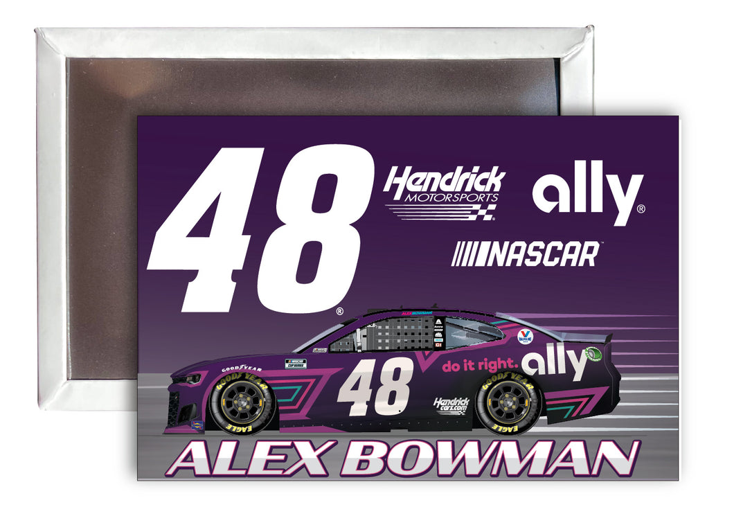 R and R Imports Alex Bowman # 48 Nascar 2x3-Inch Fridge Magnet 4-PackNew for 2021