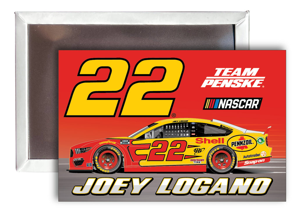 R and R Imports Joey Logano # 22 Nascar 2x3-Inch Fridge Magnet 4-PackNew for 2021
