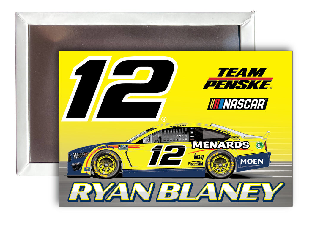 R and R Imports Ryan Blaney # 12 Nascar 2x3-Inch Fridge Magnet 4-PackNew for 2021