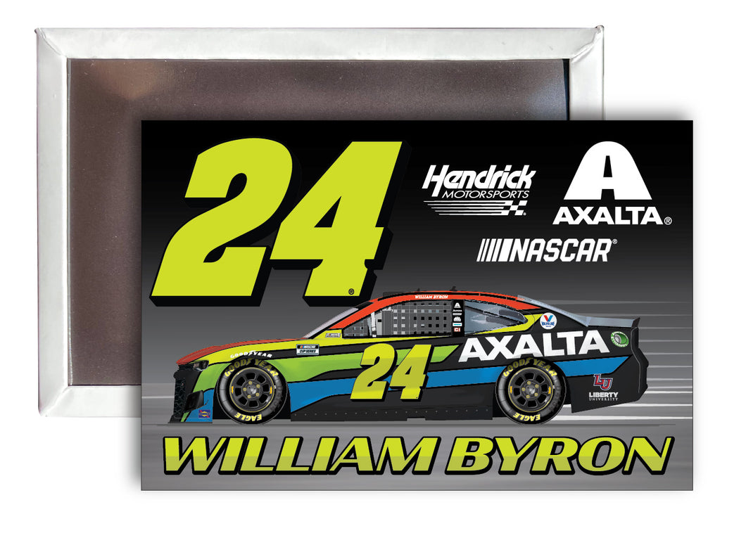 R and R Imports William Byron # 24 Nascar 2x3-Inch Fridge Magnet 4-PackNew for 2021