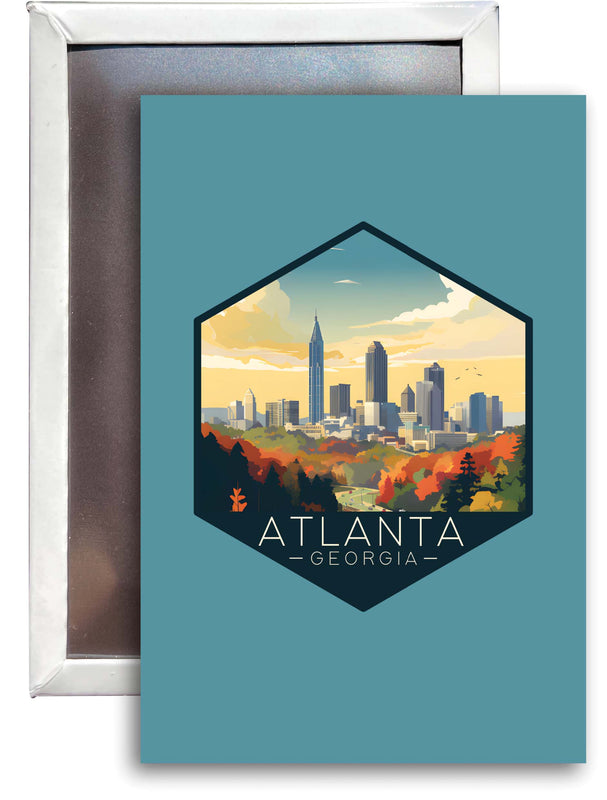 Atlanta Georgia A Souvenir 2x3-Inch Durable & Vibrant Decor Fridge Magnet