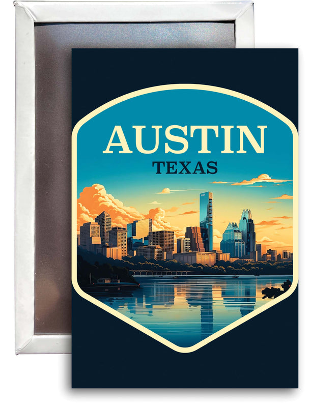 Austin Texas A Souvenir 2x3-Inch Durable & Vibrant Decor Fridge Magnet