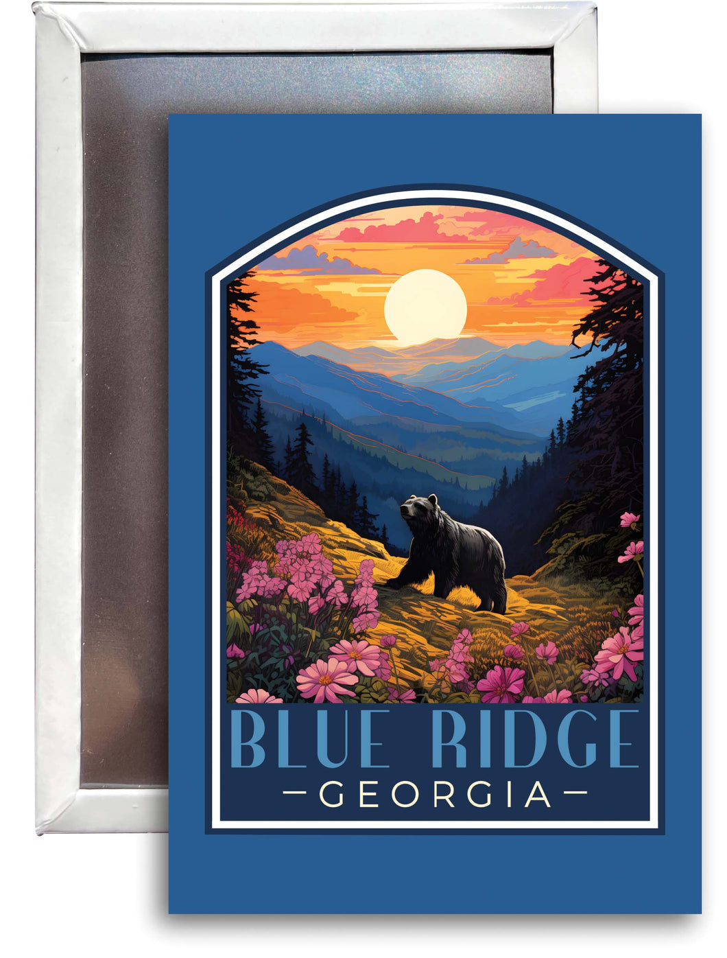 Blue Ridge Georgia B Souvenir 2x3-Inch Durable & Vibrant Decor Fridge Magnet