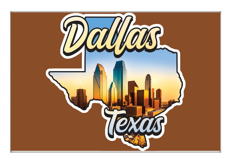 Dallas Texas A Souvenir 2x3-Inch Durable & Vibrant Decor Fridge Magnet