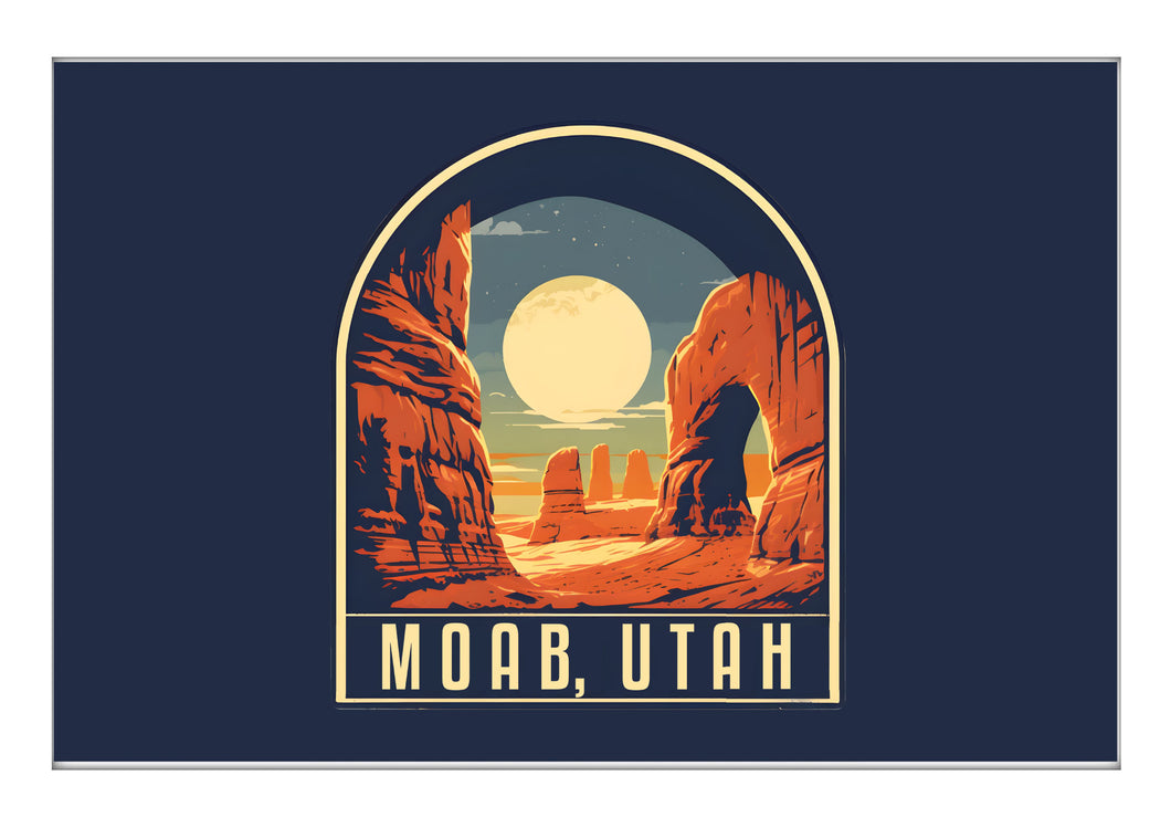 Moab Utah B Souvenir 2x3-Inch Durable & Vibrant Decor Fridge Magnet