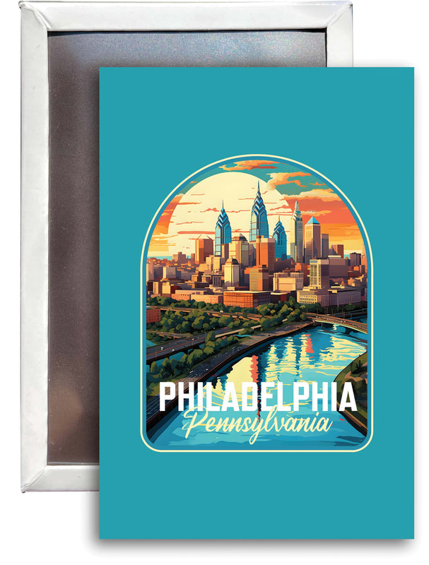 Philadelphia Pennsylvania A Souvenir 2x3-Inch Durable & Vibrant Decor Fridge Magnet