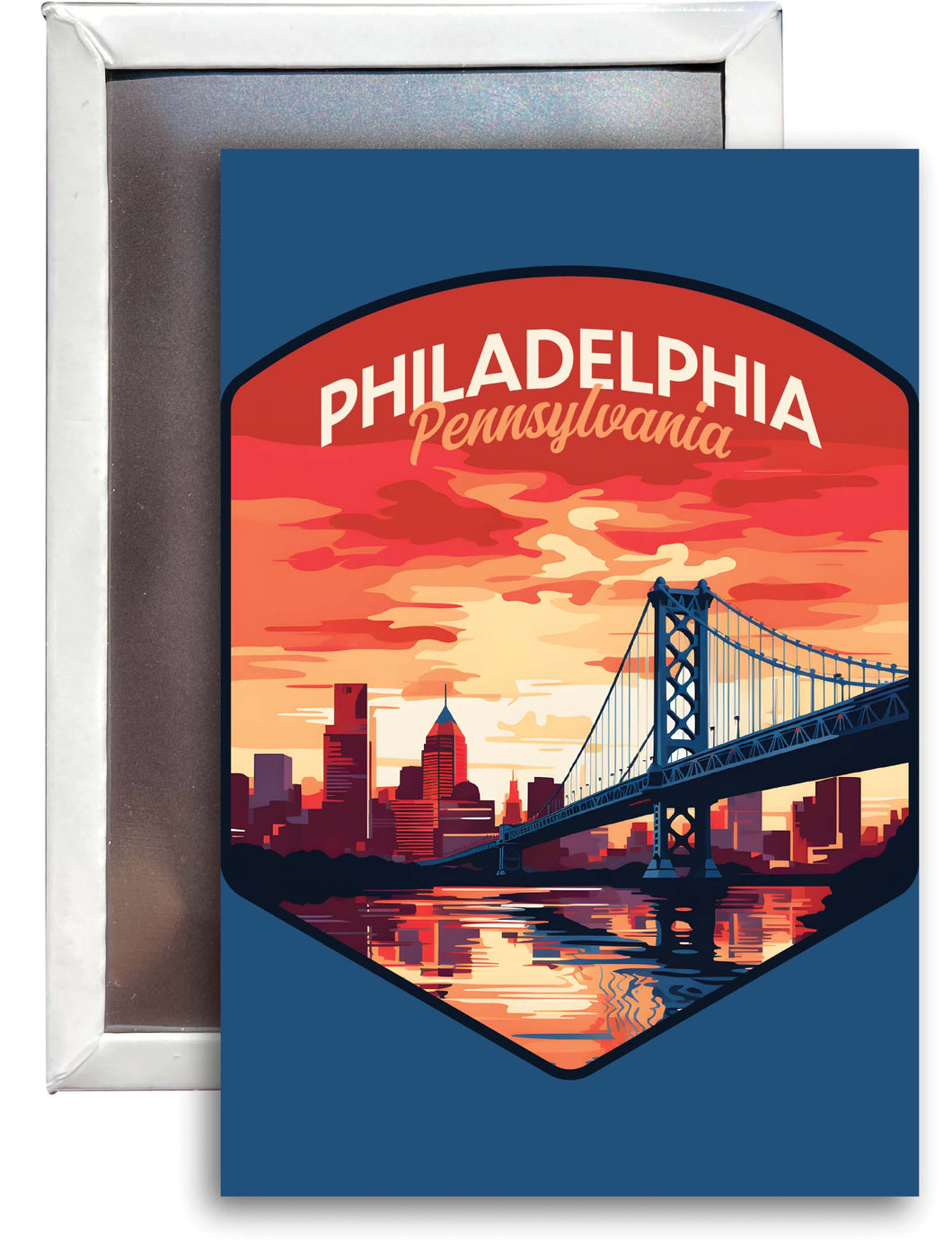 Philadelphia Pennsylvania B Souvenir 2x3-Inch Durable & Vibrant Decor Fridge Magnet