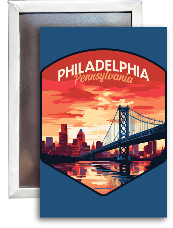 Philadelphia Pennsylvania B Souvenir 2x3-Inch Durable & Vibrant Decor Fridge Magnet