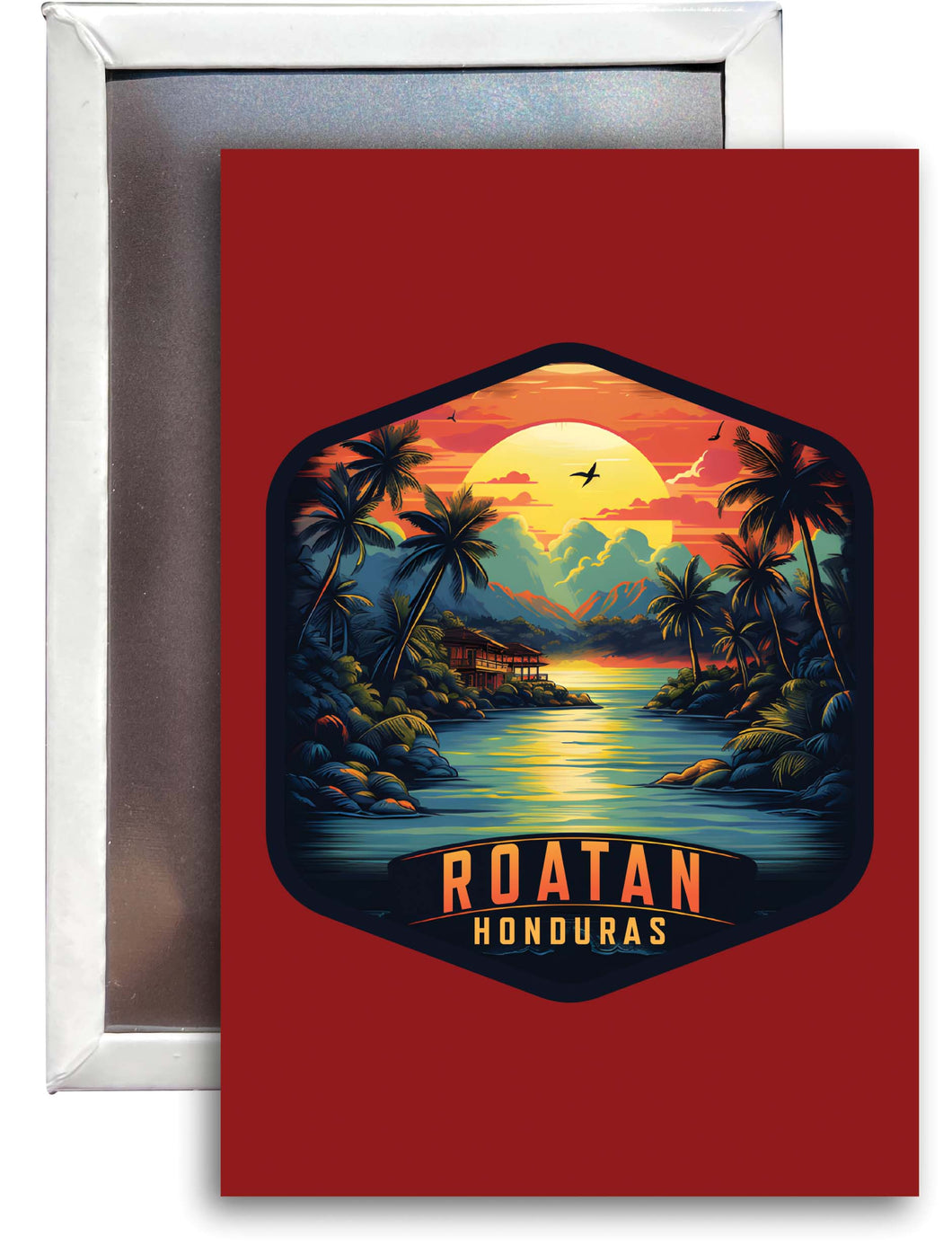 Roatan Honduras A Souvenir 2x3-Inch Durable & Vibrant Decor Fridge Magnet