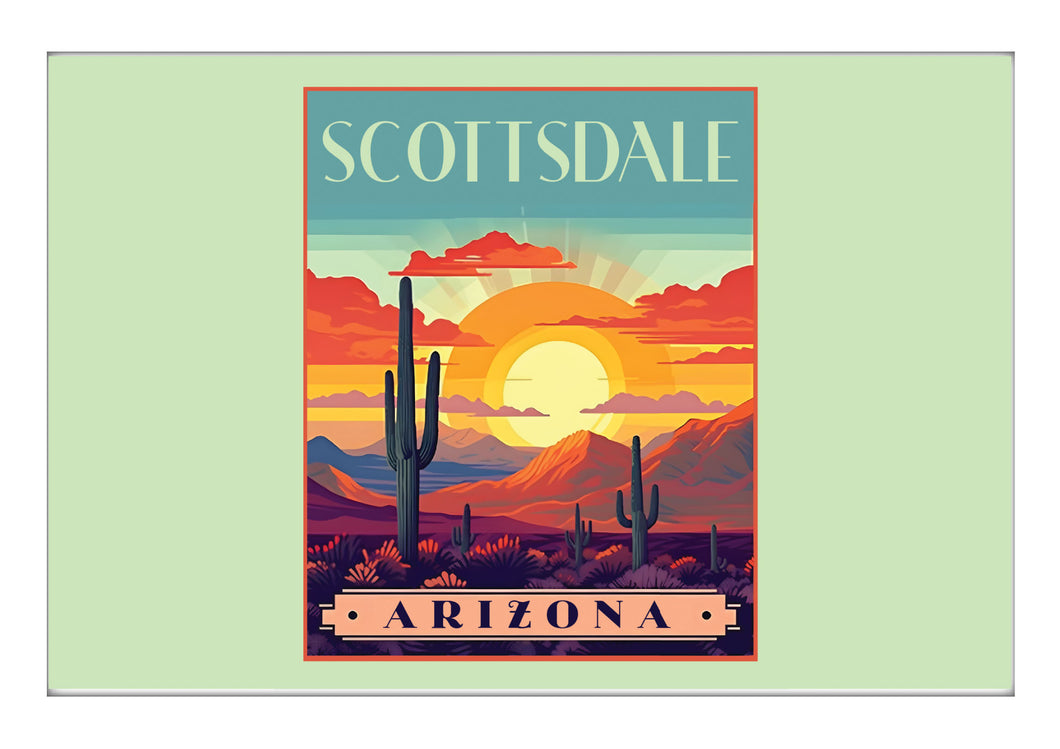 Scottsdale Arizona C Souvenir 2x3-Inch Durable & Vibrant Decor Fridge Magnet