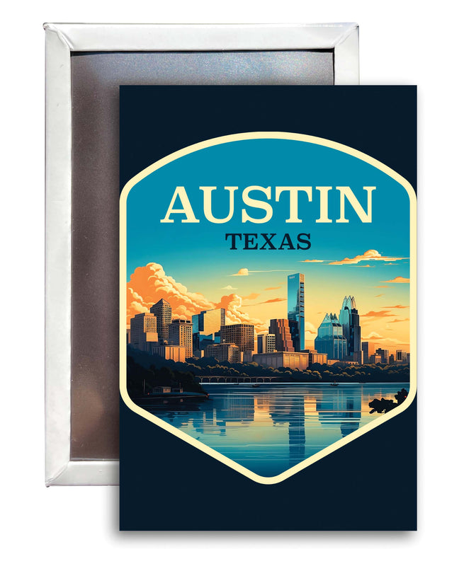 Austin Texas A Souvenir Durable & Vibrant Decor Fridge Magnet 2.5"X3.5"