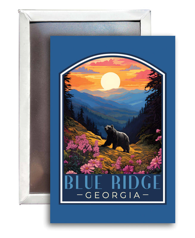 Blue Ridge Georgia B Souvenir Durable & Vibrant Decor Fridge Magnet 2.5"X3.5"