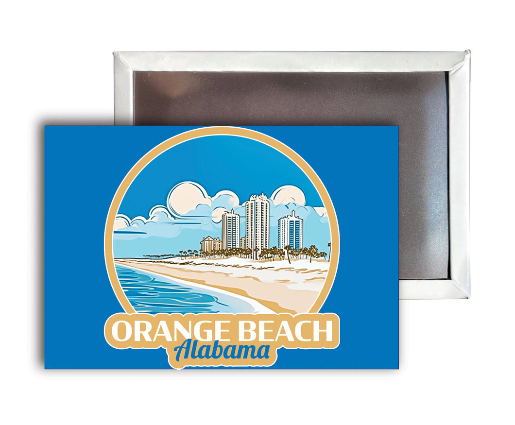 Orange Beach Alabama A Souvenir Durable & Vibrant Decor Fridge Magnet 2.5
