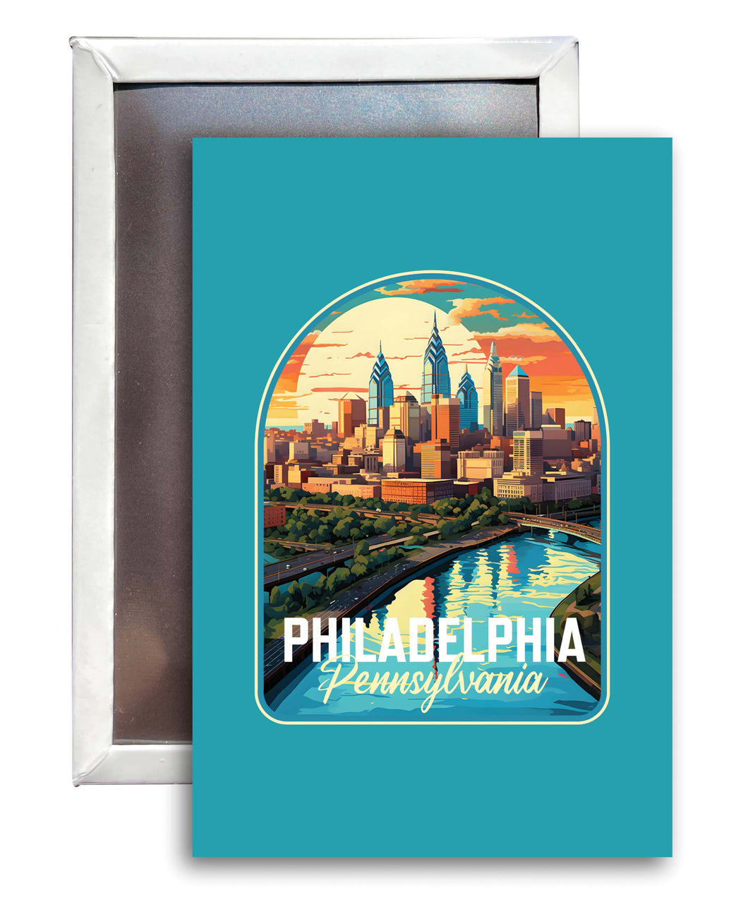 Philadelphia Pennsylvania A Souvenir Durable & Vibrant Decor Fridge Magnet 2.5
