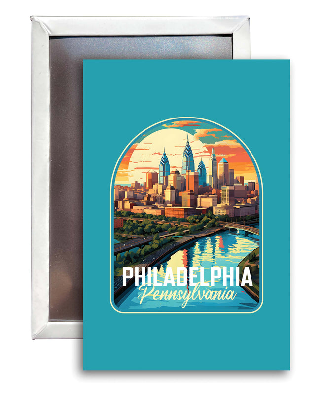 Philadelphia Pennsylvania A Souvenir Durable & Vibrant Decor Fridge Magnet 2.5"X3.5"