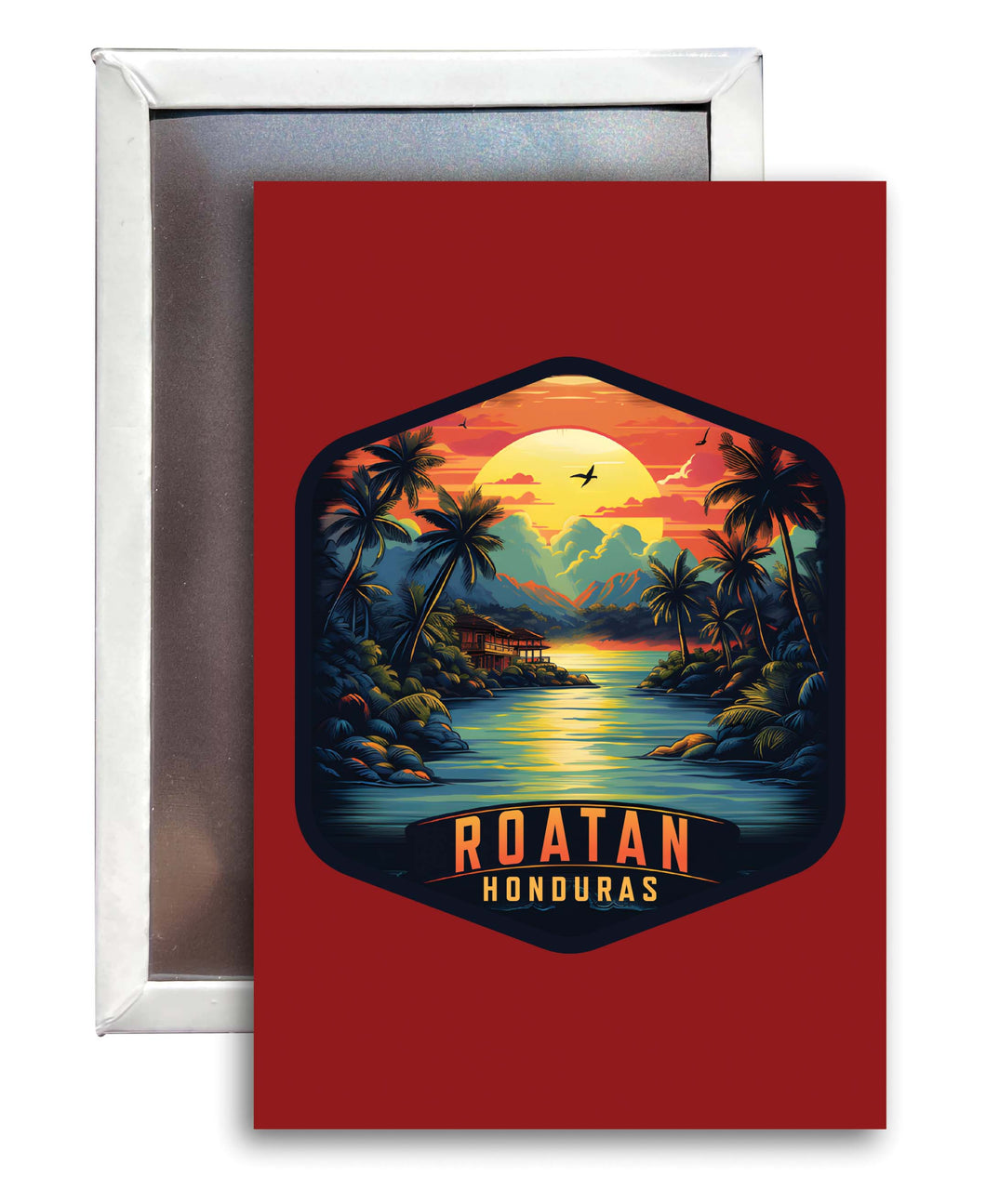 Roatan Honduras A Souvenir Durable & Vibrant Decor Fridge Magnet 2.5