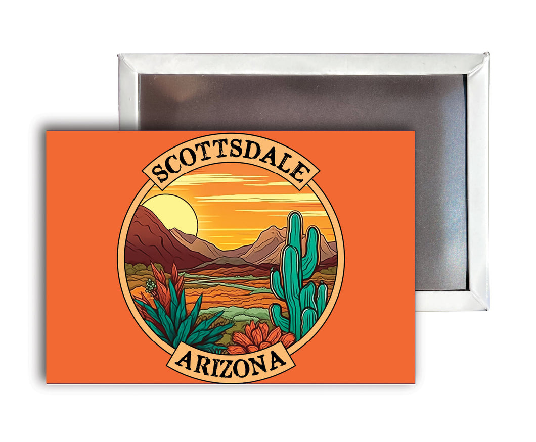 Scottsdale Arizona A Souvenir Durable & Vibrant Decor Fridge Magnet 2.5