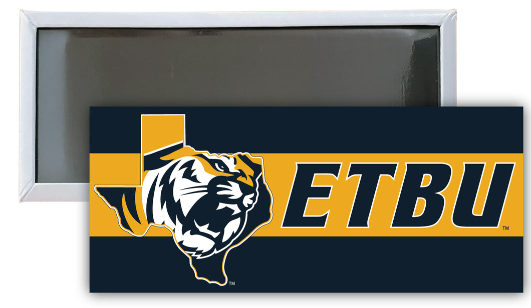East Texas Baptist University 4.75 x 2-Inch NCAA Vibrant Collegiate Fridge Magnet - Multi-Surface Team Pride Accessory Single Unit