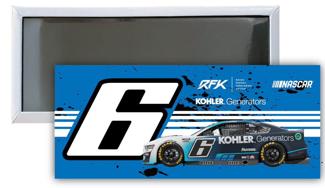 Nascar #6 Brad Keselowski 4.75 x 2-Inch Fridge Magnet