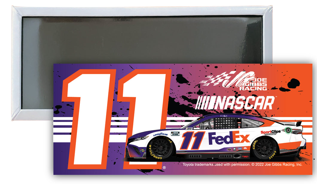 Nascar #11 Denny Hamlin 4.75 x 2-Inch Fridge Magnet