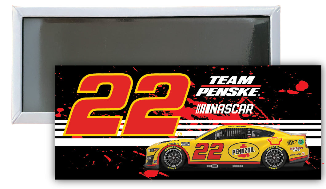 Nascar #22 Joey Logano 4.75 x 2-Inch Fridge Magnet