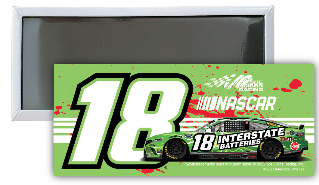 Nascar #18 Kyle Busch 4.75 x 2-Inch Fridge Magnet