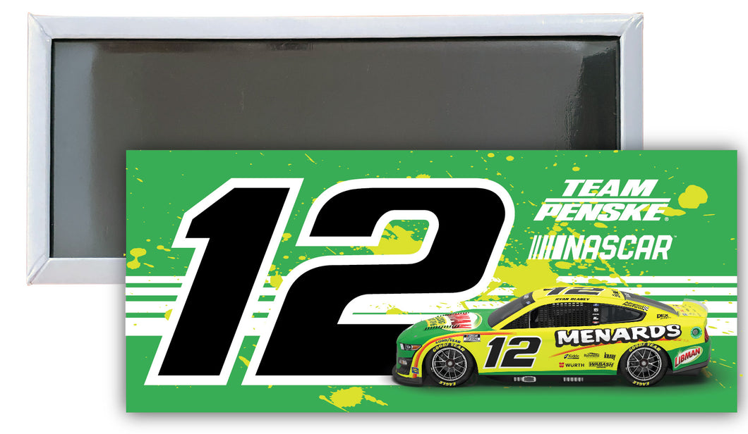 Nascar #12 Ryan Blaney 4.75 x 2-Inch Fridge Magnet