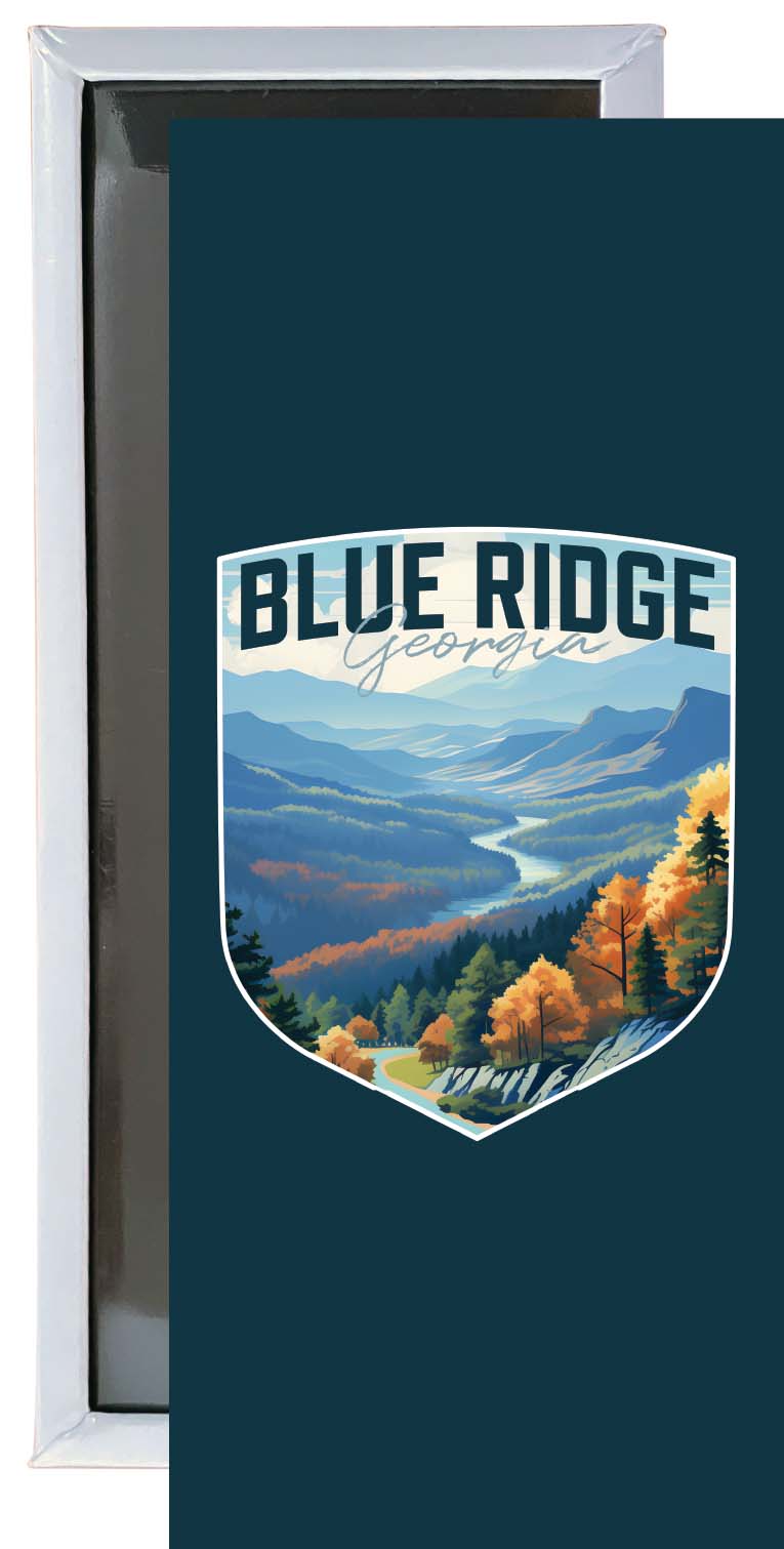Blue Ridge Georgia A Souvenir Durable & Vibrant Decor Fridge Magnet 4.75 x 2 Inch