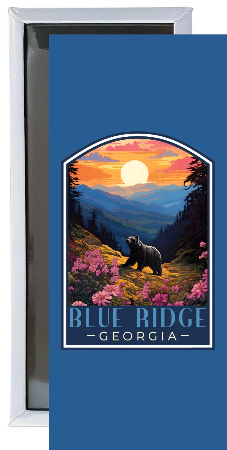 Blue Ridge Georgia B Souvenir Durable & Vibrant Decor Fridge Magnet 4.75 x 2 Inch