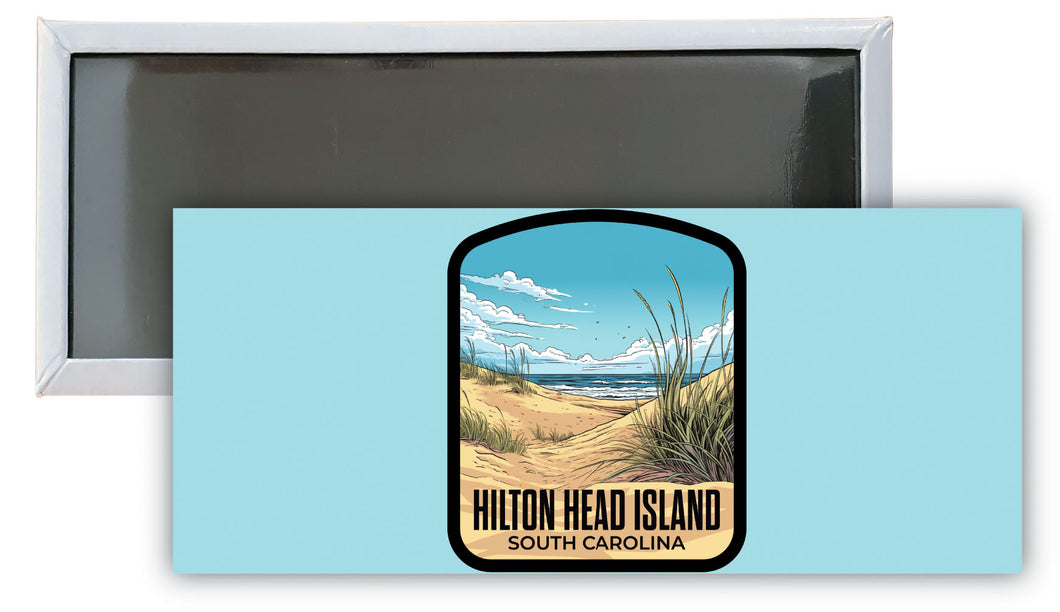 Hilton Head Island A Souvenir Durable & Vibrant Decor Fridge Magnet 4.75 x 2 Inch