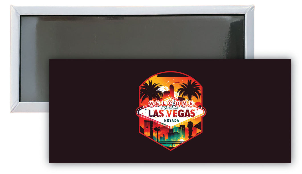 Las Vegas Nevada A Souvenir Durable & Vibrant Decor Fridge Magnet 4.75 x 2 Inch