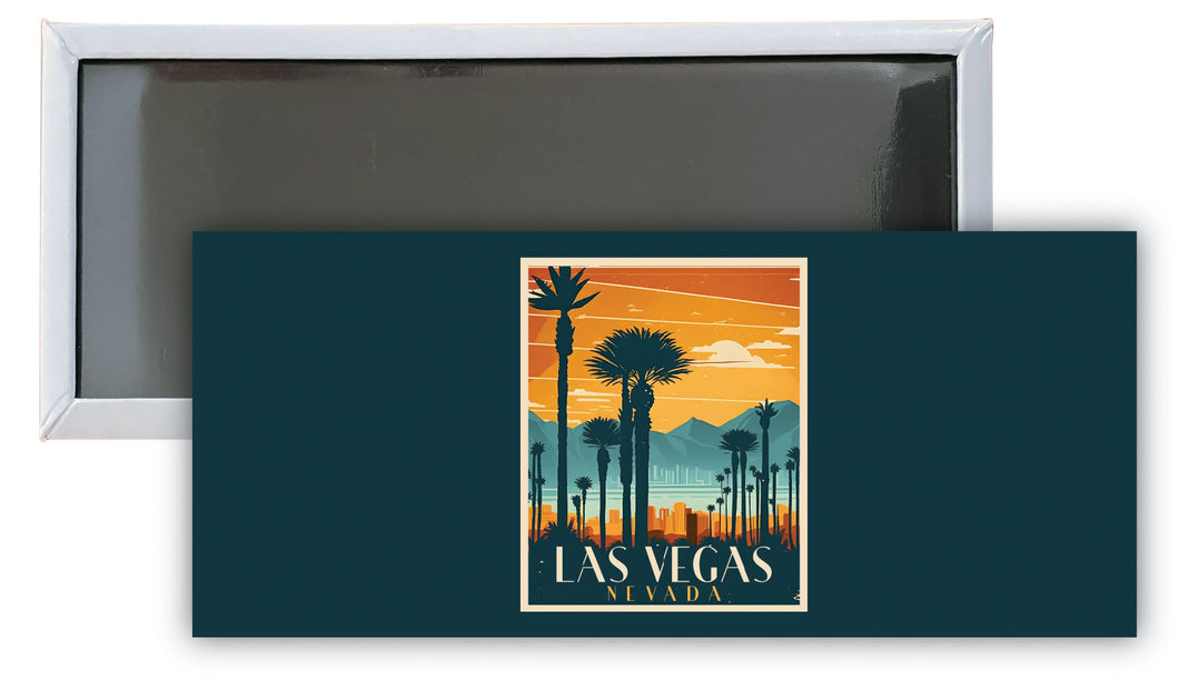 Las Vegas Nevada D Souvenir Durable & Vibrant Decor Fridge Magnet 4.75 x 2 Inch